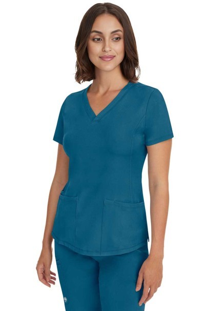 Dámska lekárska blúza Healing Hands Monica V-neck karaibsky modrá-3