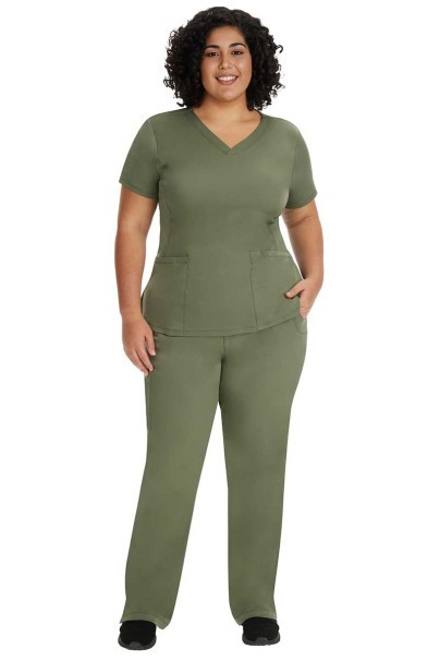 Dámska lekárska blúza Healing Hands Monica V-neck olivková-3
