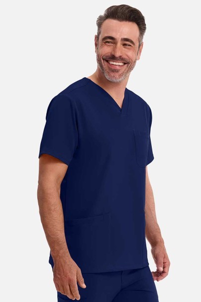 Pánska lekárska blúza Healing Hands Matthew V-neck námornícky modrá-1