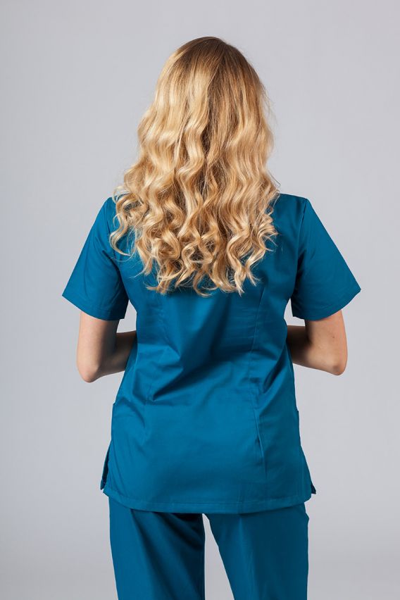 Lekárska dámska blúzka Sunrise Uniforms Basic Light karibsky modrá-2