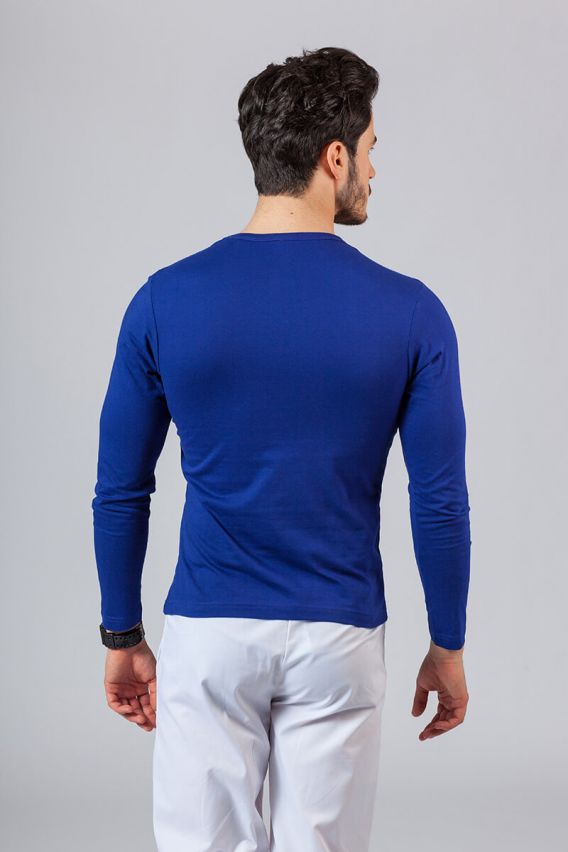 Pánske tričko s dlhým rukávom Malfini Fit tmavo modré-2