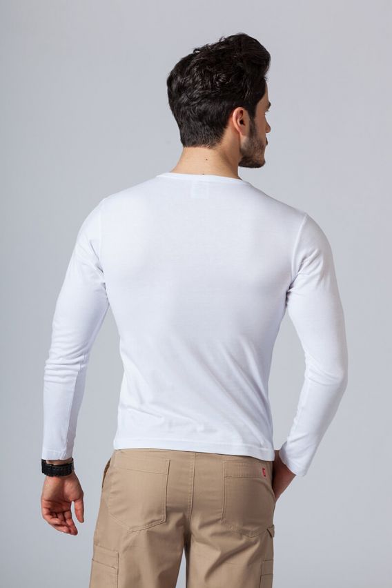 Pánske tričko s dlhým rukávom Malfini Fit biele-2