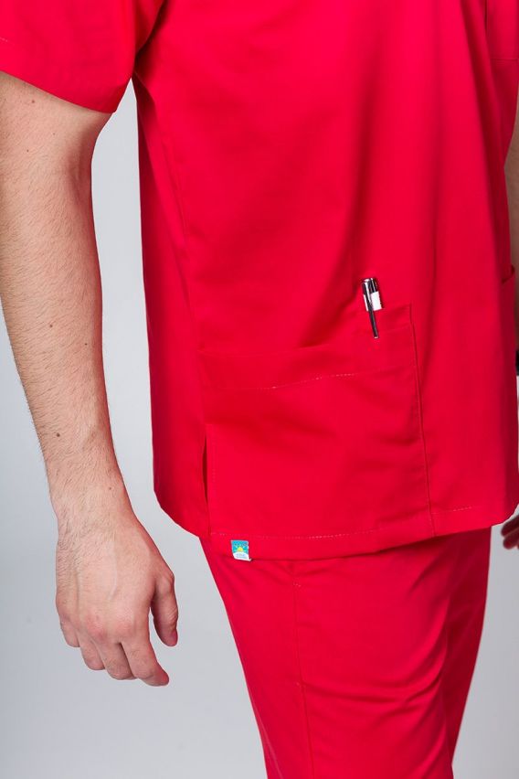Pánska lekárska blúzka Sunrise Uniforms červená-3
