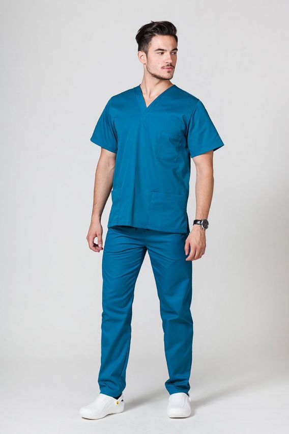Univerzálna lekárska blúzka Sunrise Uniforms karaibsky modrá-4