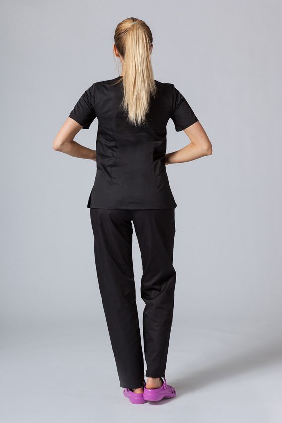 Lekárska dámska blúzka Sunrise Uniforms Basic Light čierna-3