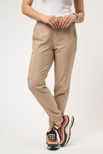 Dámska lekárska súprava Cherokee Ultra (blúza V-neck, nohavice Jogger) bežová-5