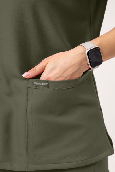 Dámska lekárska blúza Cherokee Ultra V-neck Top olivková-2