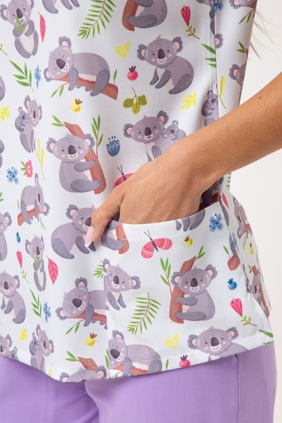 Dámska lekárska blúza Sunrise Uniforms Prints Koala Cuddles-3