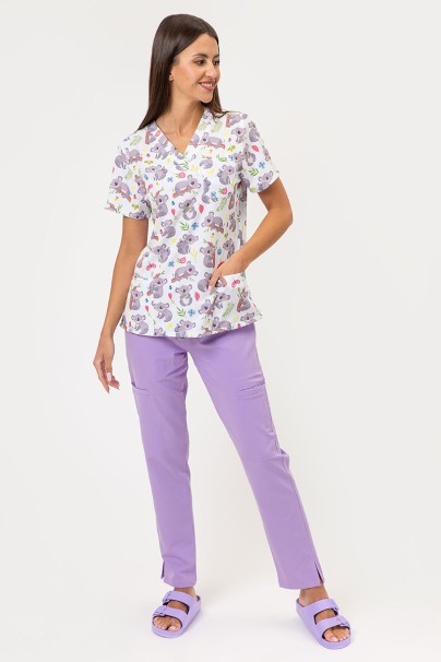 Dámska lekárska blúza Sunrise Uniforms Prints Koala Cuddles-4