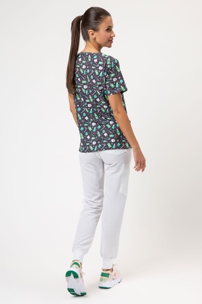 Dámska lekárska blúza Sunrise Uniforms Prints Mint Meds-5
