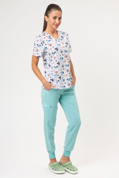 Dámska lekárska blúza Sunrise Uniforms Prints Rainbow Dogs-2