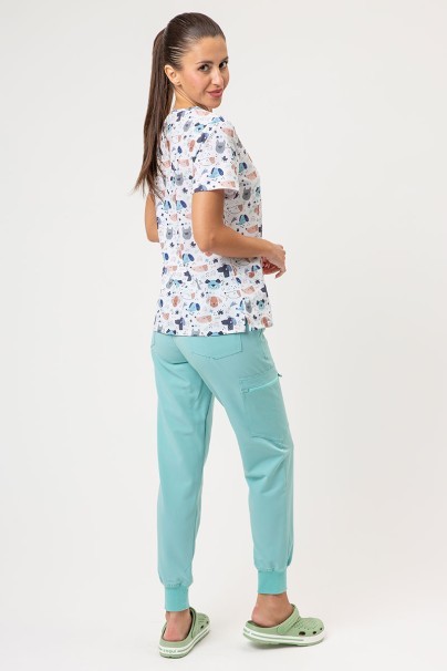 Dámska lekárska blúza Sunrise Uniforms Prints Rainbow Dogs-5