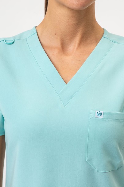 Dámska lekárska blúza Uniforms World 518GTK™ Phillip aqua-3