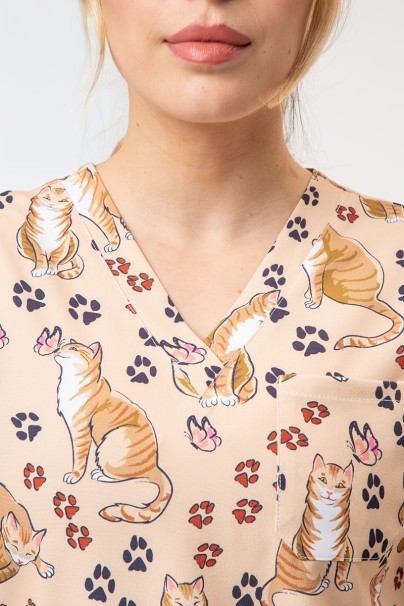 Dámska lekárska blúza Sunrise Uniforms Prints Purrfect Relax-3