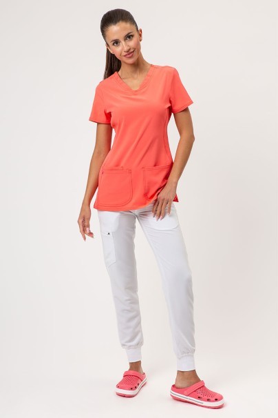 Dámska lekárska blúza Heartsoul Break on Through V-neck koralová-2