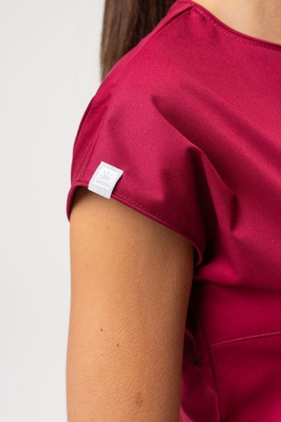Dámske lekárske šaty Sunrise Uniforms Elite burgundové-4