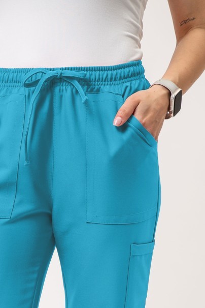 Dámske lekárske nohavice Cherokee Ultra Cargo tyrkysové-2