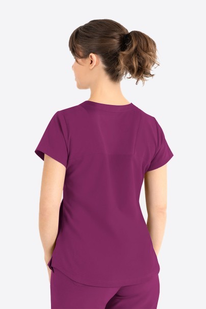 Dámska lekárska blúza Maevn Momentum Round Neck čerešňová