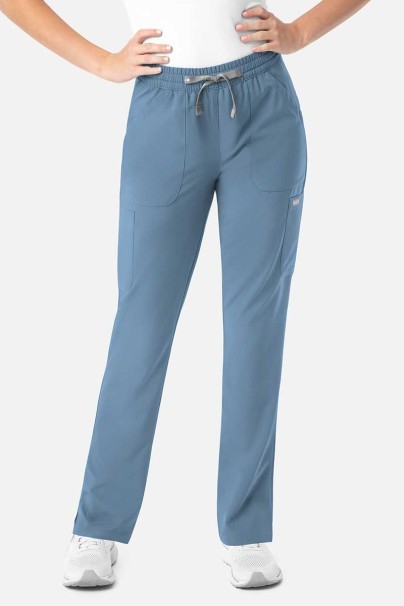 Lekárska súprava Maevn Momentum (blúzka Double V-neck, nohavice 6-pocket) pastelovo modrá-5