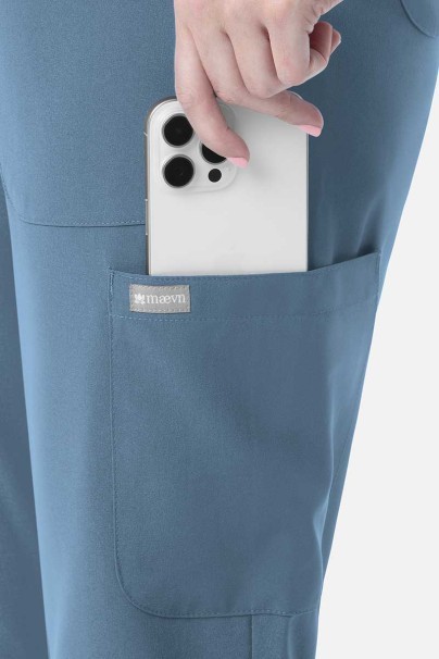 Dámske lekárske nohavice Maevn Momentum 6-pocket pastelovo modré-4