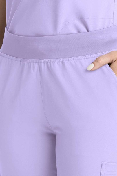 Dámske lekárske nohavice Maevn Momentum Flare levanďulové-2