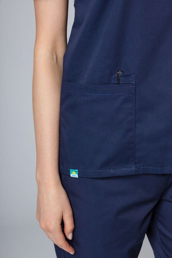 Lekárska dámska blúzka Sunrise Uniforms Basic Light námornícky modrá-3