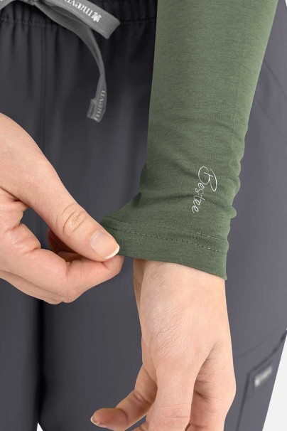 Dámske tričko s dlhým rukávom Maevn Bestee olivkové-2