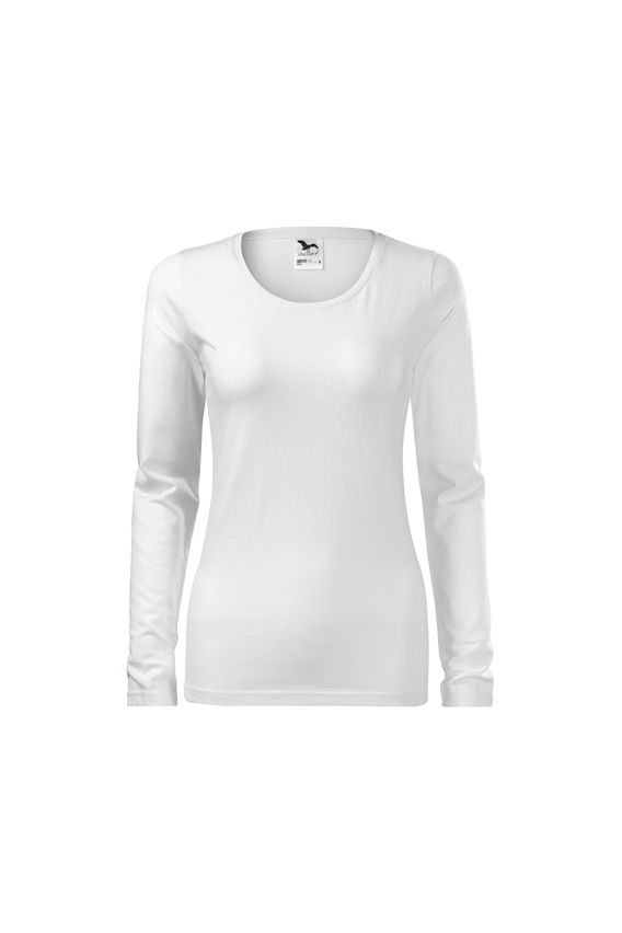 Dámske tričko Malfini Slim s dlhým rukávom biele-3