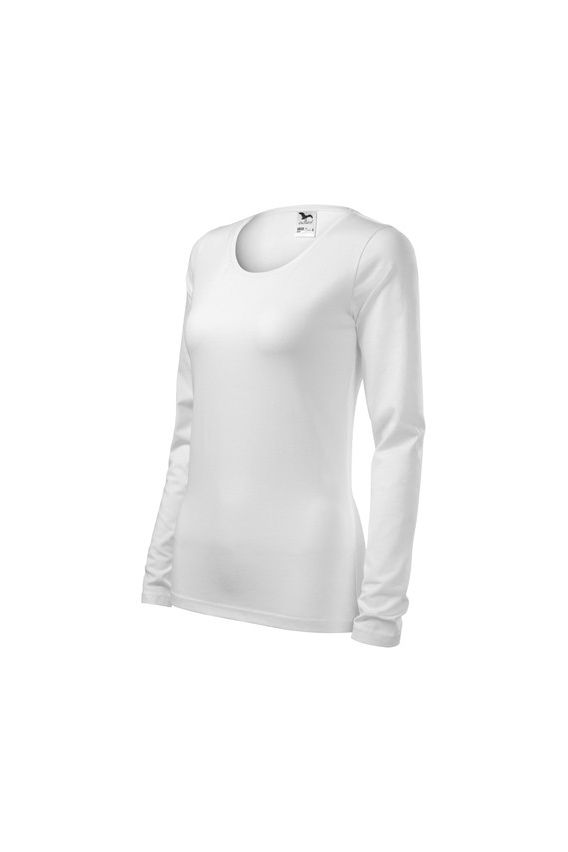 Dámske tričko Malfini Slim s dlhým rukávom biele-5
