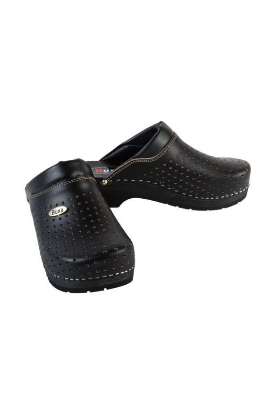 Zdravotnická obuv Buxa Supercomfort FPU11 čierna + čierna podrážka-2