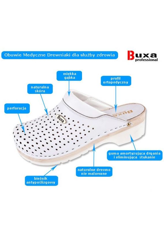 Zdravotnícka obuv Buxa Supercomfort FPU11 biela-4