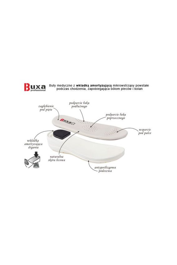 Zdravotnícka obuv Buxa model professional Med11 biela-5
