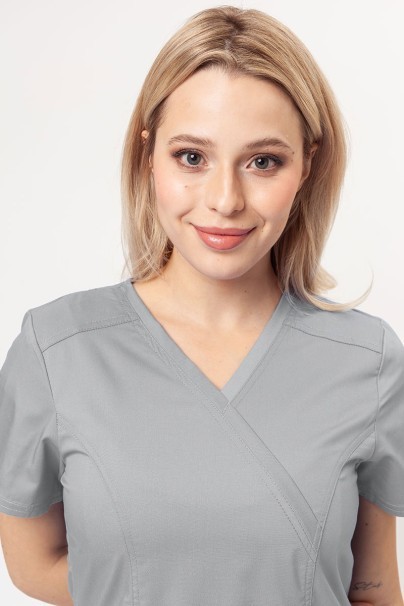 Dámska lekárska súprava Cherokee Revolution (blúzka Mock, nohavice Straigh) svetlo šedá-4