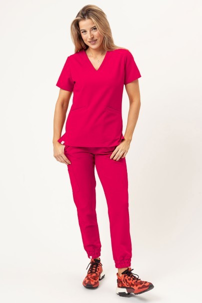 Dámska lekárska blúza Sunrise Uniforms Premium Aura malinová-3