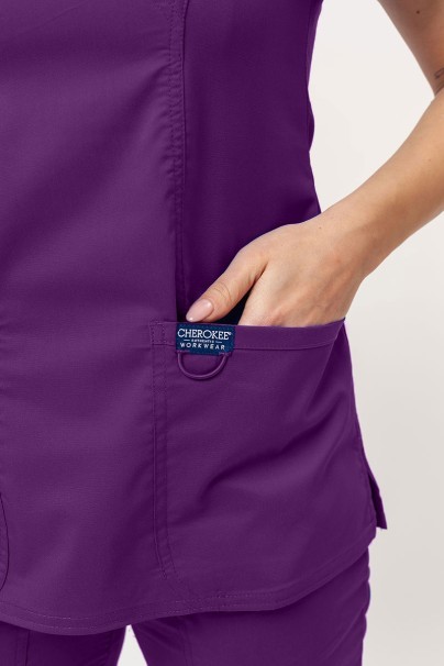Dámska lekárska blúza Cherokee Revolution Mock baklažánová-3