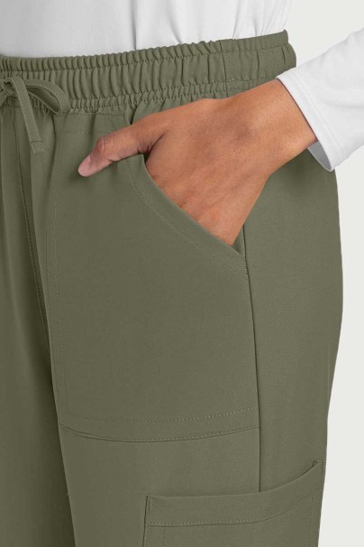 Dámske lekárske nohavice Cherokee Ultra Cargo olivkové-2