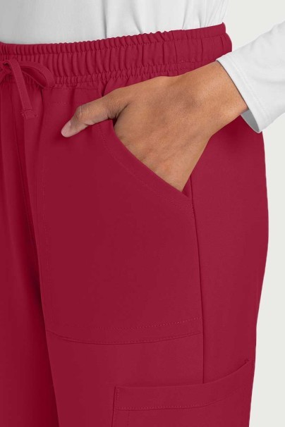Dámske lekárske nohavice Cherokee Ultra Cargo červené-2