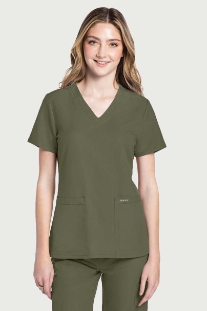 Dámska lekárska súprava Cherokee Ultra (blúzka V-neck, Cargo nohavice) olivková-2