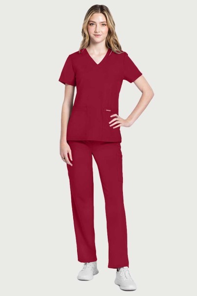 Dámska lekárska blúza Cherokee Ultra V-neck Top červená-5