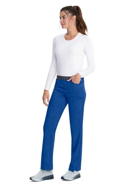 Dámske lekárske nohavice Cherokee Infinity Slim Pull-on tmavo modré-2
