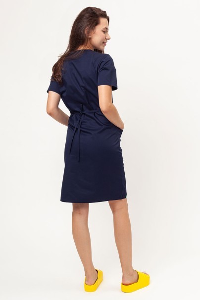 Lekárske jednoduché šaty Sunrise Uniforms námornícky modré-1
