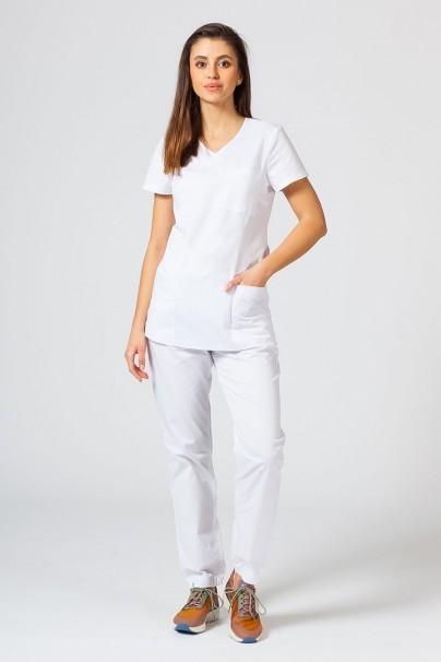 Dámska lekárska blúzka Sunrise Uniforms Fit (elastická) biela-5