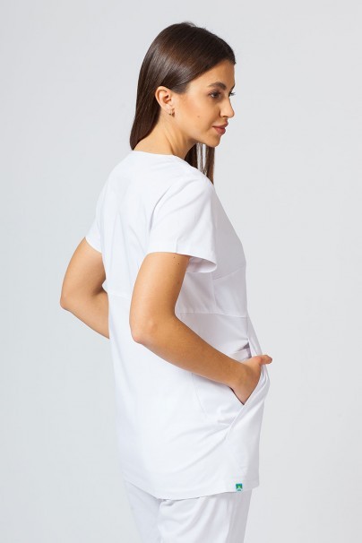 Dámska lekárska blúzka Sunrise Uniforms Kangaroo (elastická), biela-2