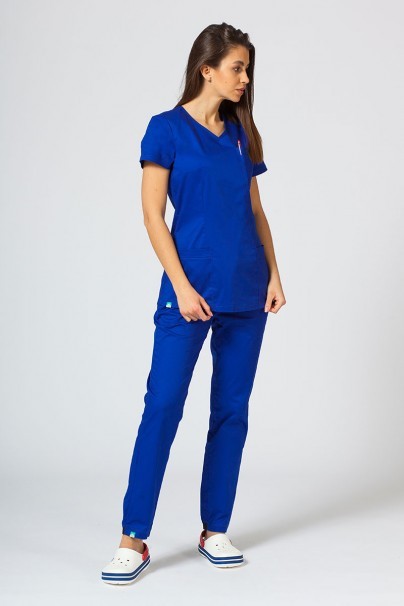 Dámska lekárska blúzka Sunrise Uniforms Fit (elastická), tmavo modrá-1