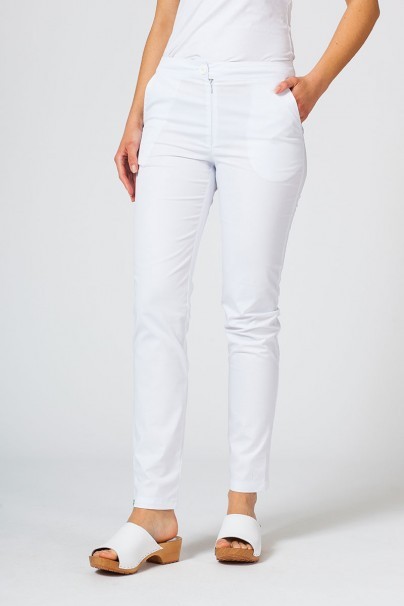 Dámske lekárske nohavice Sunrise Uniforms Slim (elastické) biele-3