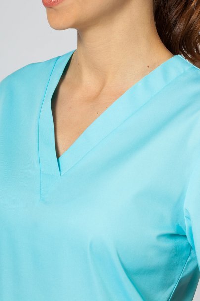 Lekárska dámska blúzka Sunrise Uniforms Basic Light aqua-3