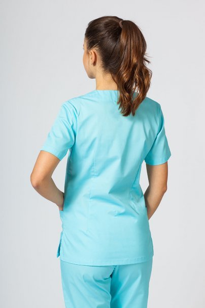 Lekárska dámska blúzka Sunrise Uniforms Basic Light aqua-2