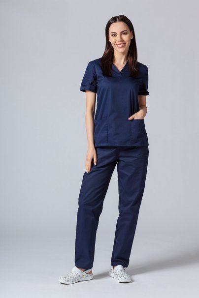Univerzálne lekárske nohavice Sunrise Uniforms Basic Regular námornícky modré-3