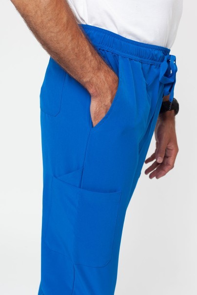 Pánske lekárske nohavice Adar Slim Leg Cargo kráľovsky modré-3
