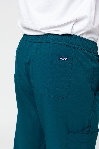 Pánske lekárske nohavice Adar Slim Leg Cargo tmavo zelené-5